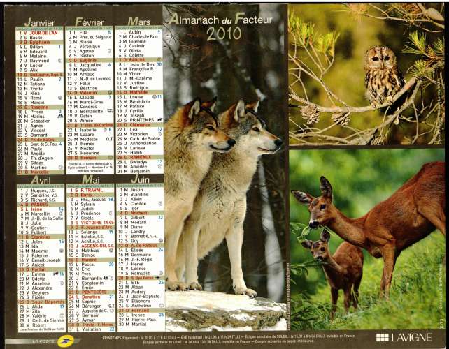 Calendrier 2010 almanach du facteur  Lavigne  Bildarchiv / Sunset  Imagebroker / Sunset....