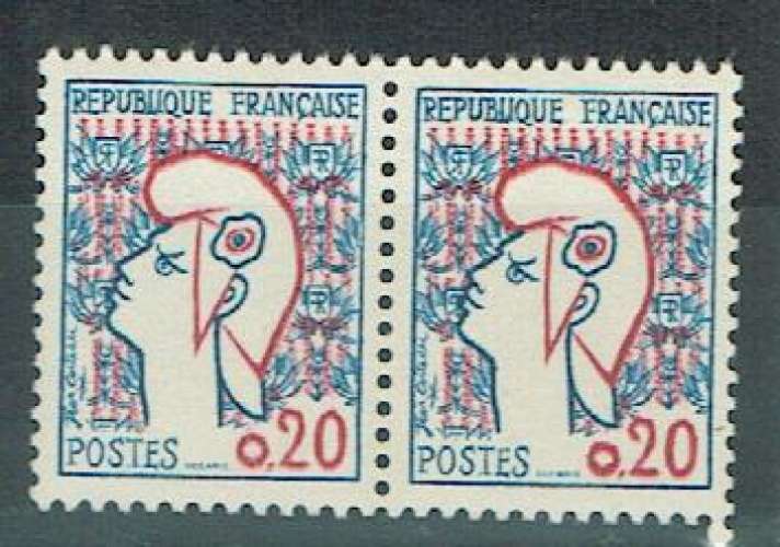 FRANCE 1961 - PAIRE YT 1282 ** MNH.