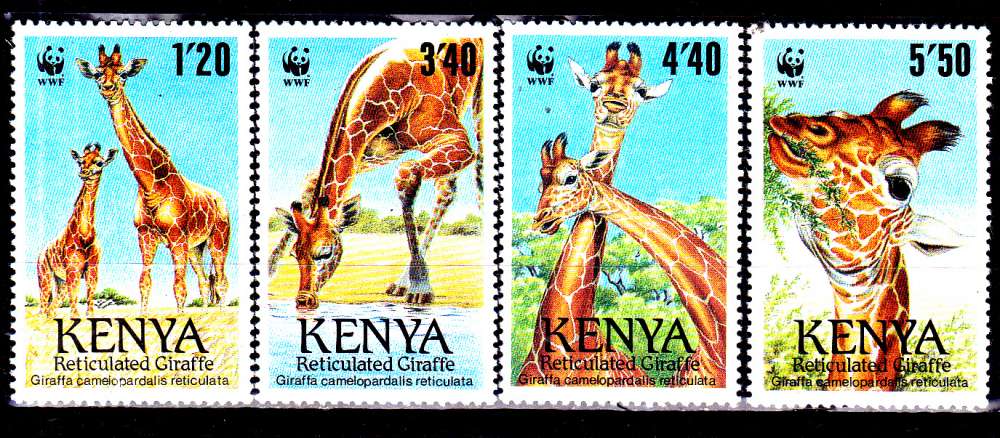 Kenya 474 / 77 Protection de la faune / La girafe / WWF