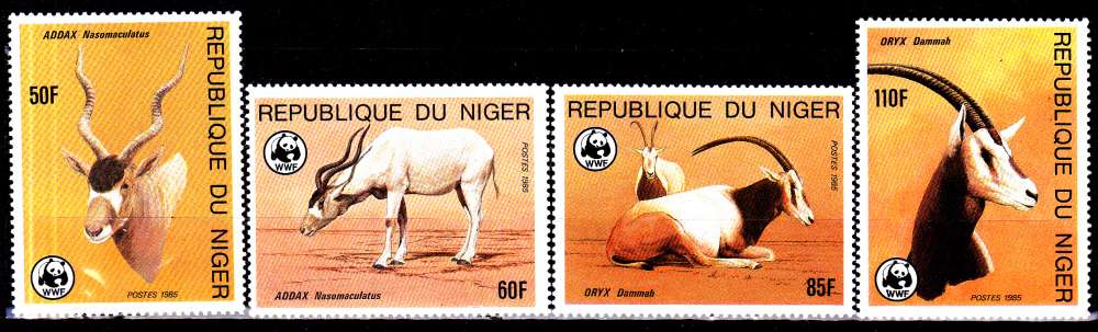 Niger 674 / 77 Protection de la faune / Antilopes / WWF