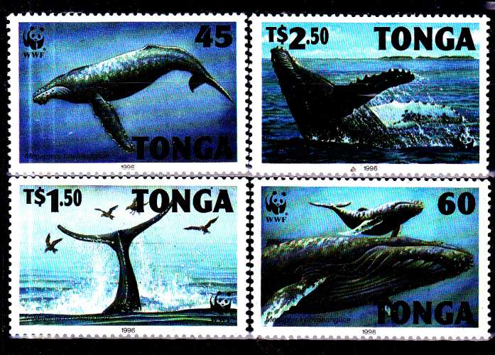 Tonga 1040 / 43 Protection de la faune / Baleines / WWF