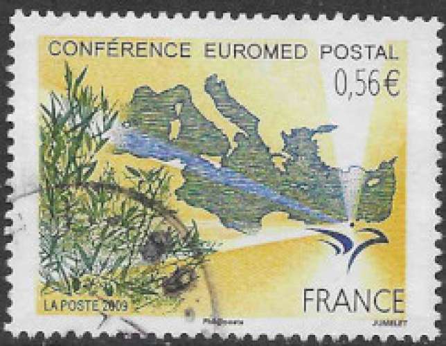 FRANCE 2009 : yt 4422 Oblitéré/Used # Conférence Euromed Postal