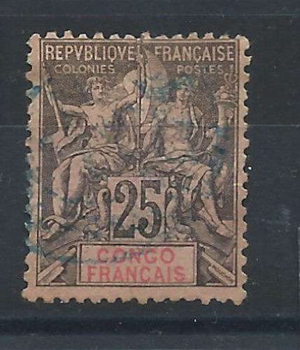 Congo N°19 obl (FU) 1892 - Type Groupe