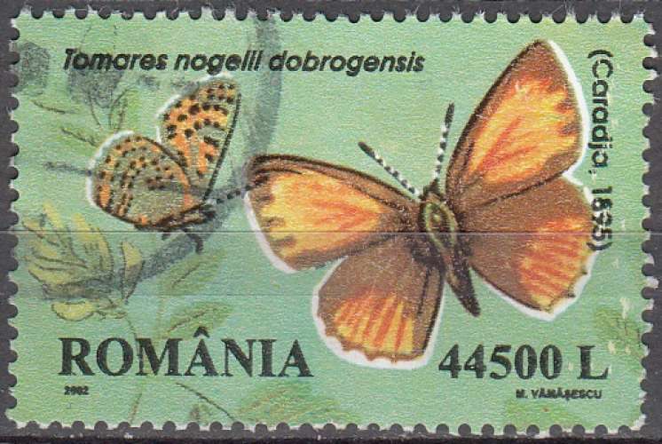 România 2002 Michel 5680 O Cote (2009) 4.00 Euro Papillon faux-cuivré de l'astragale Cachet rond