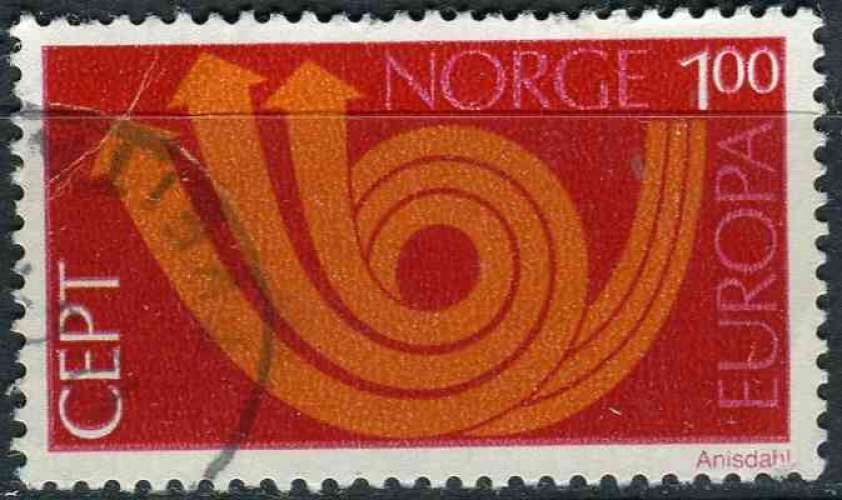 NORVEGE 1973 OBLITERE N° 616 europa