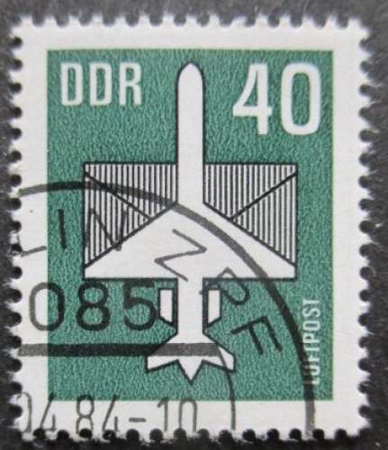 DDR poste aérienne N°9 oblitéré