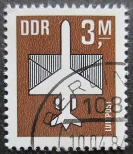 DDR poste aérienne N°13 oblitéré cote 1,75€