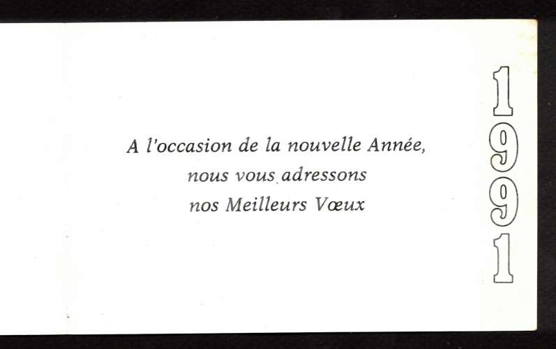 Calendrier 1991 J P Huard 89 Nature morte à la bouteille de calva