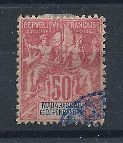 Madagascar N°38 Obl (FU) 1896/99 - Type Groupe