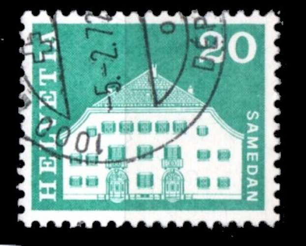 Suisse Yvert N°0818 Oblitéré 1968 Maison Planta