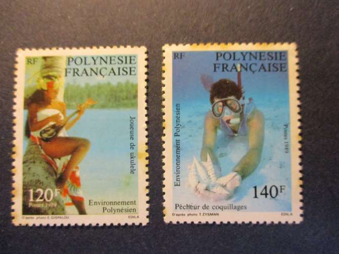 polynesie y & t 331 & 332  * 1989