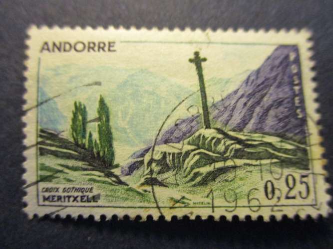 andorre fr y & t 158  obl 1961