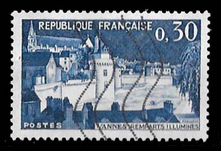 France 1962 - Y&T 1333 (o) - Vannes - les remparts illuminés