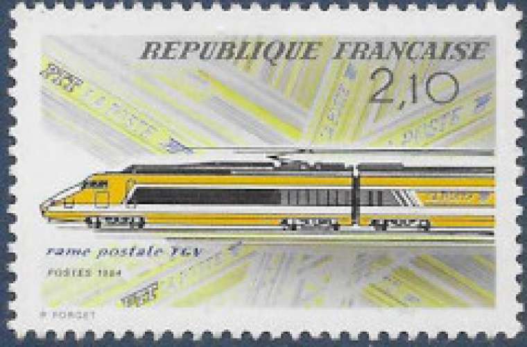 FRANCE 1984 : yt 2334 **/mnh # Rame postale TGV