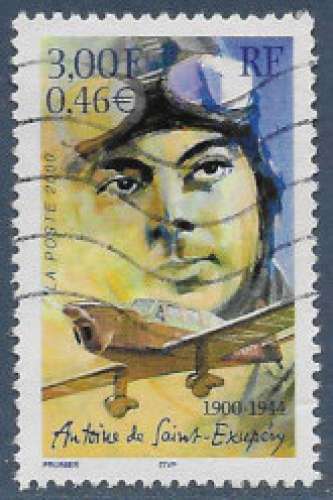 FRANCE 2000 : yt 3337 Oblitéré/Used # Antoine de Saint-Exupéry 1900-1944