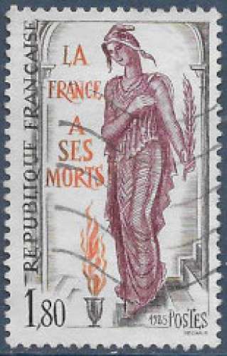 FRANCE 1985 : yt 2389 Oblitéré/Used # La France à ses morts.