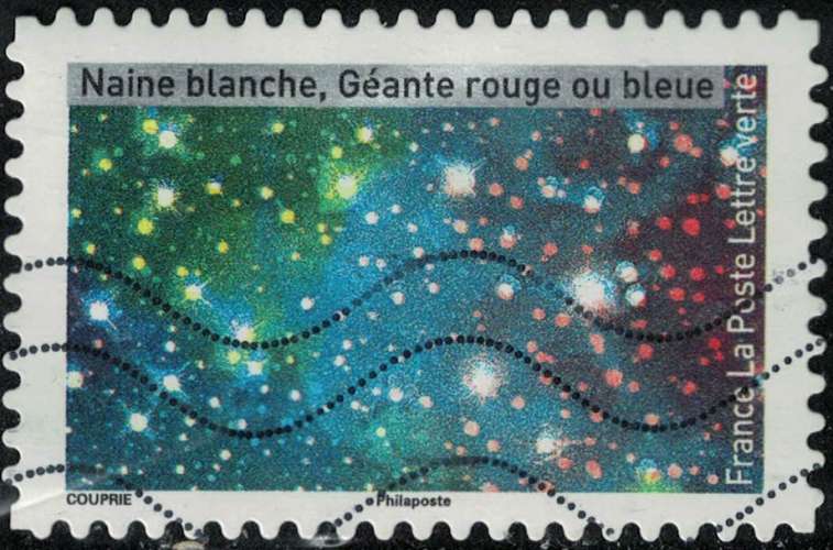 France 2021 Oblitéré Used Tutoyer les étoiles Naine blanche Géante rouge ou bleue