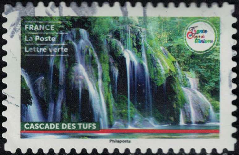 France 2021 Oblitéré rond Used Terre de Tourisme Sites Naturels Cascade des Tufs SU