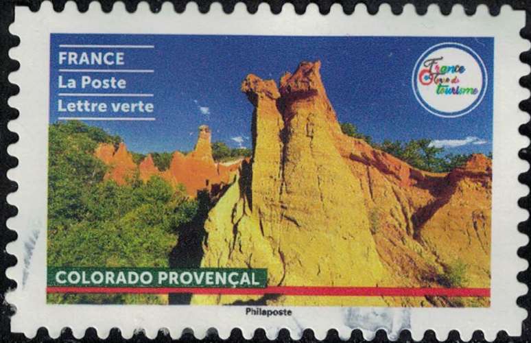 France 2021 Oblitéré rond Used Terre de Tourisme Sites Naturels Colorado Provençal SU