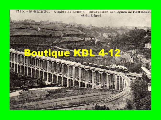 BVA 523-12 - Train sur le viaduc de Souzin - SAINT-BRIEUC - Côtes d'Amor - CDN - Reproduction