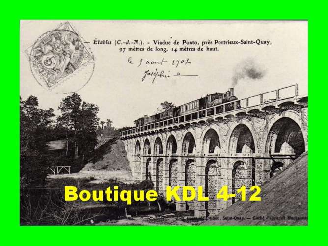 BVA 524-10  - Train sur le viaduc de Ponto - ETABLES SUR MER - Côtes d'Armor - CDN - Reproduction