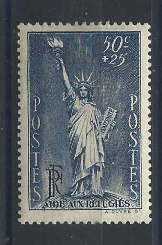 France N°352* (MH) 1937 - Statue de la Liberté