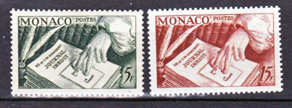 Monaco 392 393 Journal inédit neuf avec trace de charnière * TB MH cote 3.2