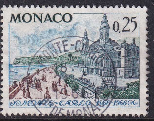 monaco ... n° 691  obliteré ... 1966