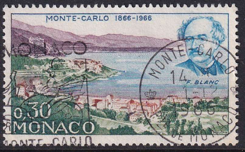 monaco ... n° 692  obliteré ... 1966