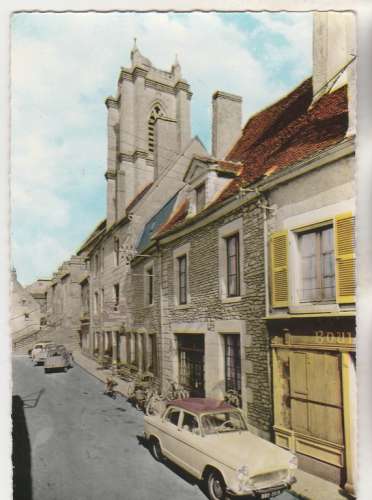 cpsm 58 Donzy L' Hôtel du Grand Monarque et l'Eglise ( automobiles ) 