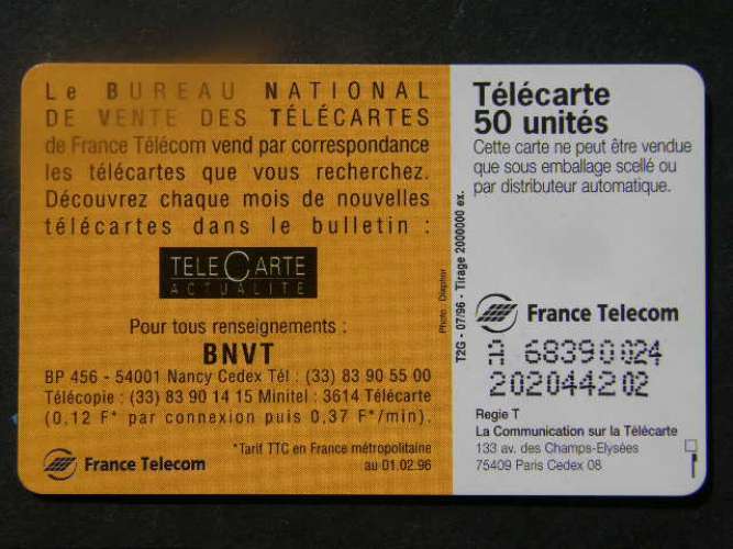 F639E1 - BNVT Passionnement Telecarte - SC7 - 50 unités