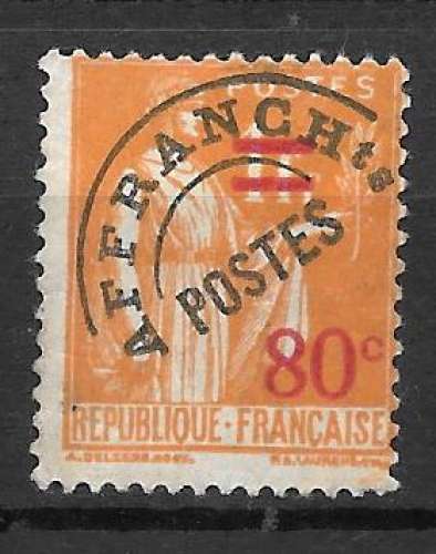 Année 1922 - 47 : Y. & T. N° 74 * SANS GOMME
