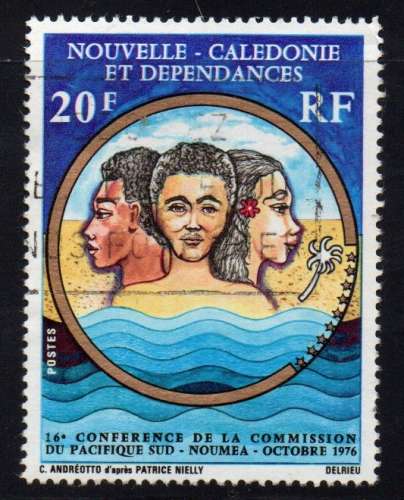 Nouvelle Calédonie  N° 405 Obl. Commission Pacifique Sud 1976 
