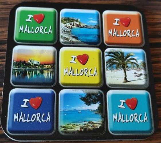 Espagne Sous Bock Beermat Majorque I Love Mallorca et vues