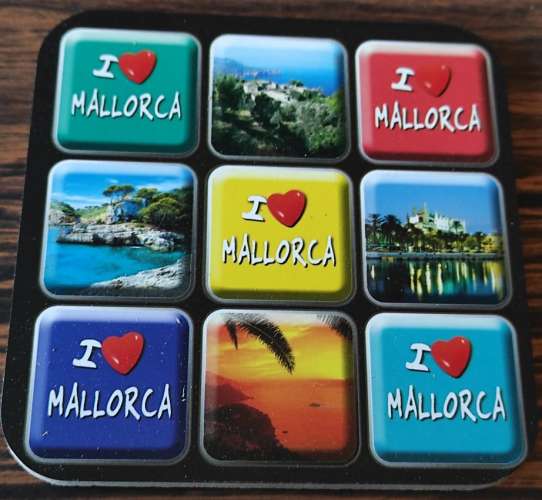 Espagne Sous Bock Beermat Majorque I Love Mallorca et vues