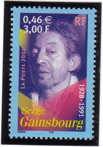 Année 2001 : Y. & T. N° 3393 ** Serge Gainsbourg