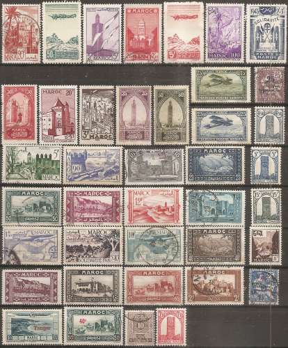 maroc ... lot de 40  timbres obliterés