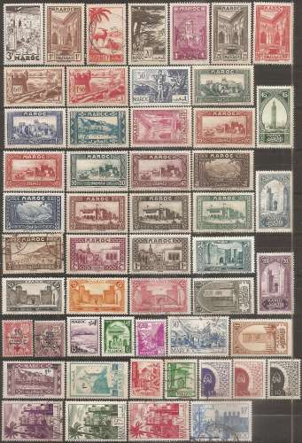 maroc ... lot de 106  timbres neuf et obliteré