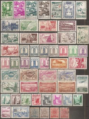 maroc ... lot de 106  timbres neuf et obliteré