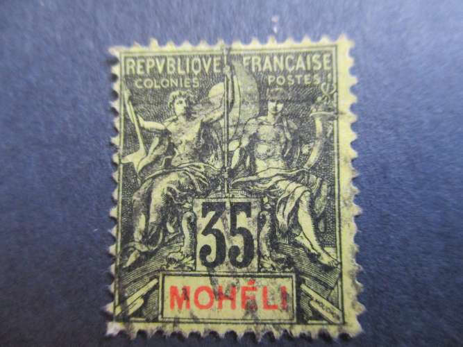 moheli y & t 9 obl  1906