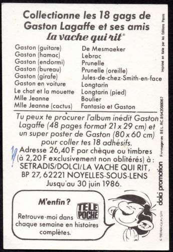 5 - Gaston Lagaffe et ses amis - Jules-de-chez-Smith-en-face - la vache qui rit