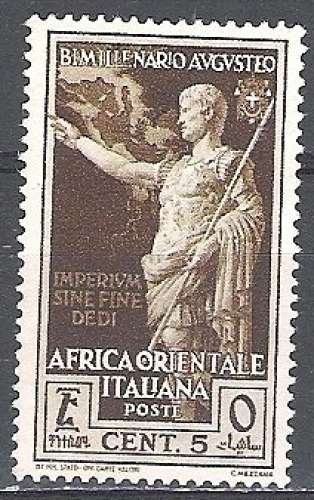 Africa Orientale Italiana 1938 Michel 36 O Cote (2005) 1.00 Euro Statue de l'empereur Auguste