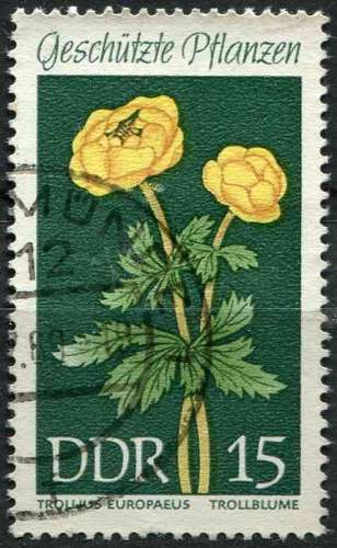 ALLEMAGNE RDA 1969 OBLITERE N° 1154 fleurs