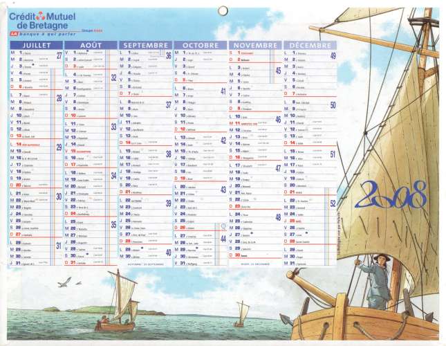 Calendrier 2008 - Crédit Mutuel de Bretagne