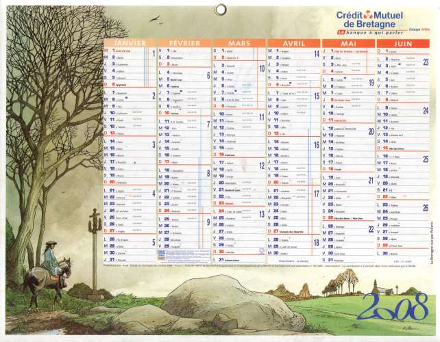 Calendrier 2008 - Crédit Mutuel de Bretagne