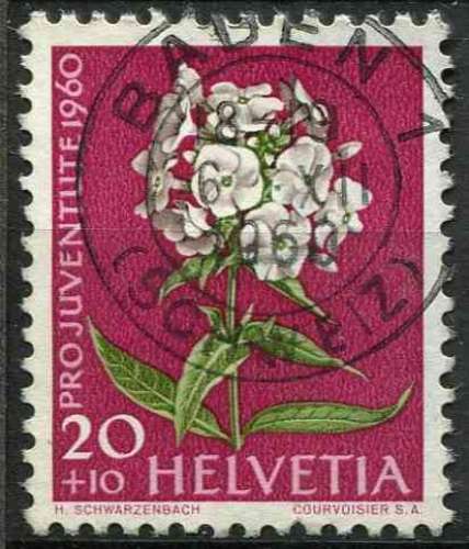 SUISSE 1960 OBLITERE N° 670 fleurs