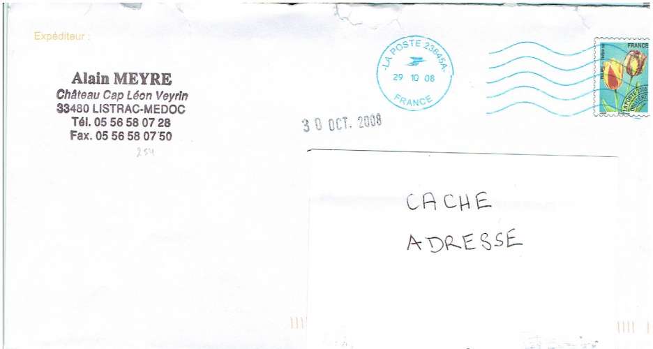 FRANCE 2008 - ENTIER POSTAL PRÉOBLITÉRÉ YT 254 OBLITÉRÉ.
