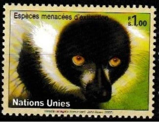 Nations Unies Genève 2007 YT 574 MNH Lemur vari