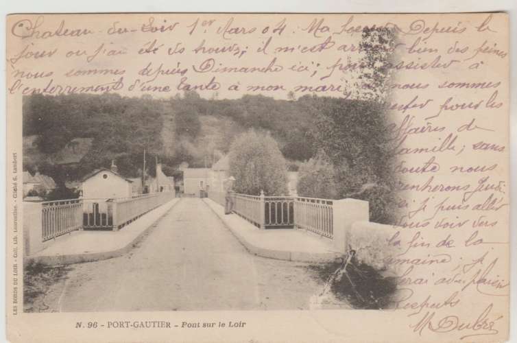 cpa 72 Port-Gautier Pont sur le Loir