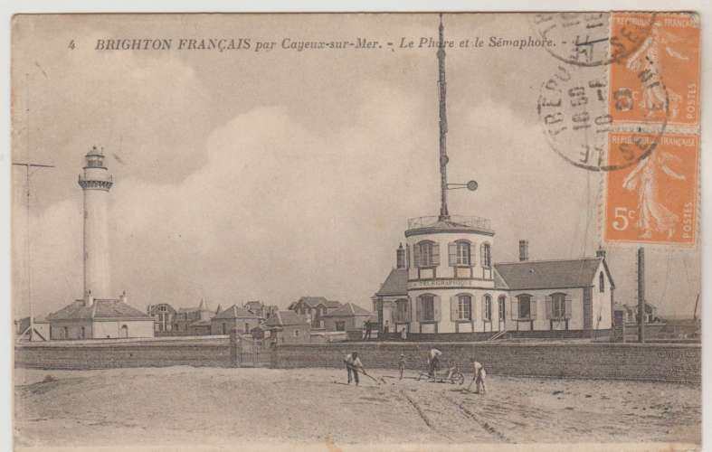 Cpa  80 Brighton Français ( Cayeux ) Le Phare et le Sémaphore 